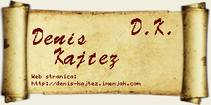 Denis Kajtez vizit kartica